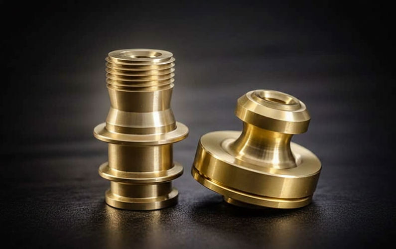 Brass Threaded Male Connector with Flange
