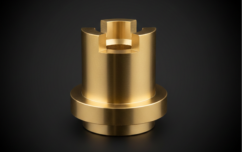 CNC Turned Brass Slot-Type Coupling Component