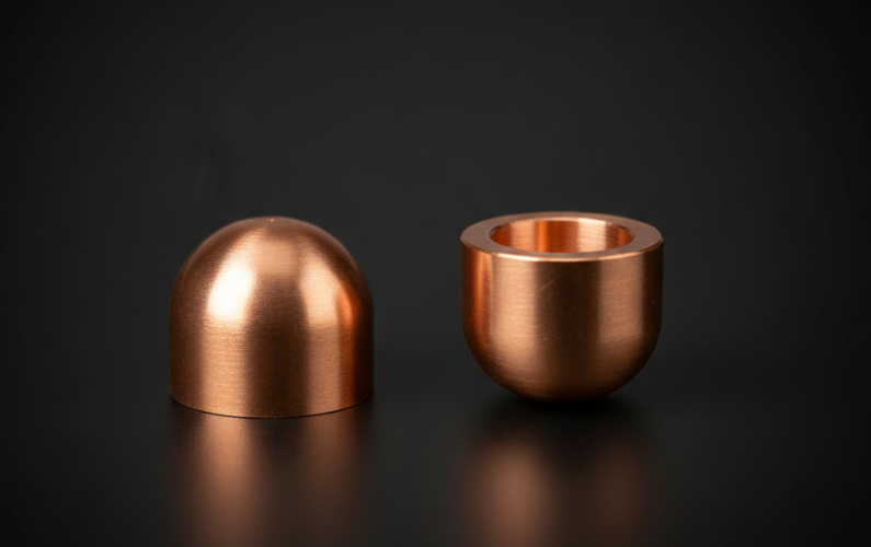 CNC Turned Brass End Cap / Dome Cap