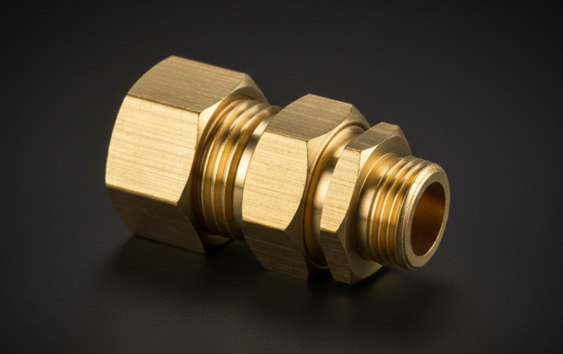 Brass Male-to-Female Threaded Adapter Fitting
