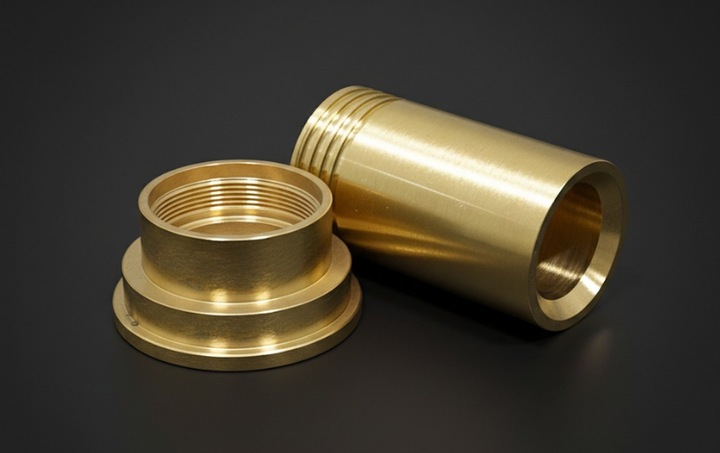 CNC Turned Brass Threaded Sleeve Bushing