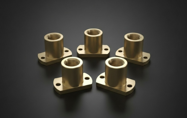 CNC Turned Brass Flanged Threaded Insert