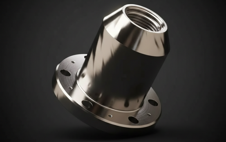 Custom CNC Machined Brass Flanged Threaded Adapter