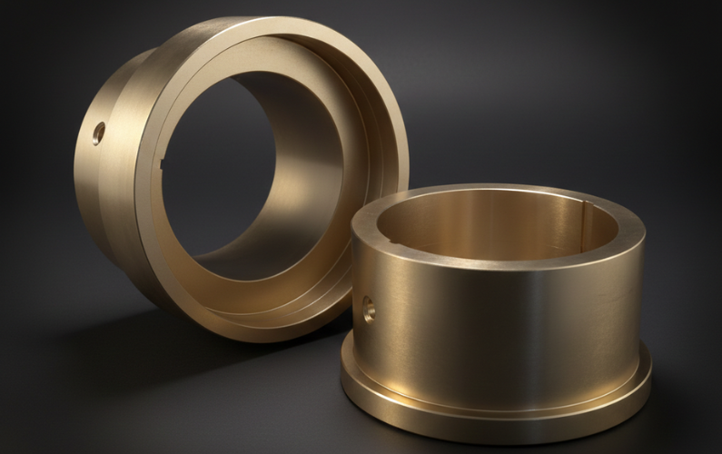 CNC Turned Brass Flanged Bushing