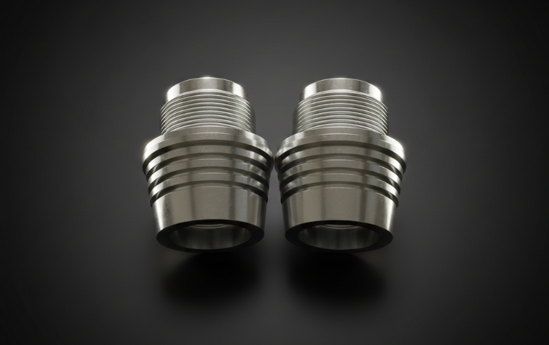 CNC Turned Brass Male Threaded Plug with O-Ring Groove