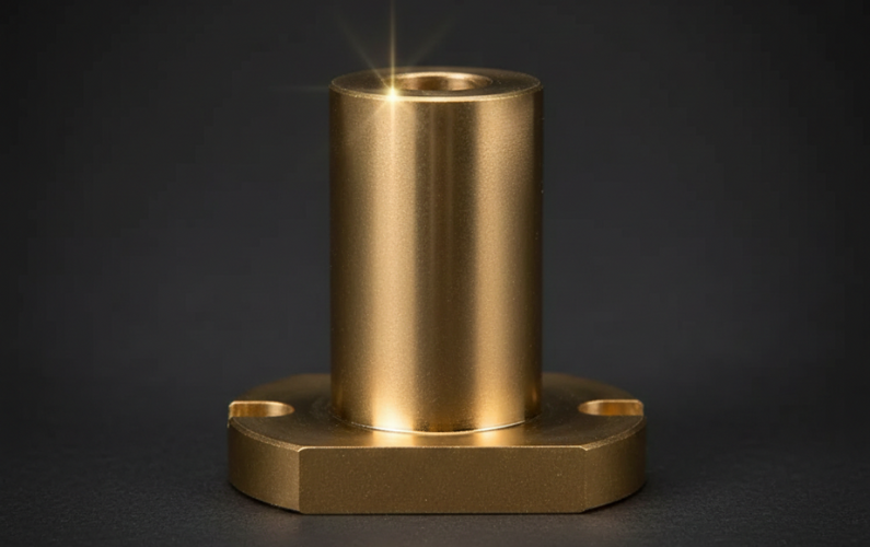 CNC Turned Brass Flanged Bushing