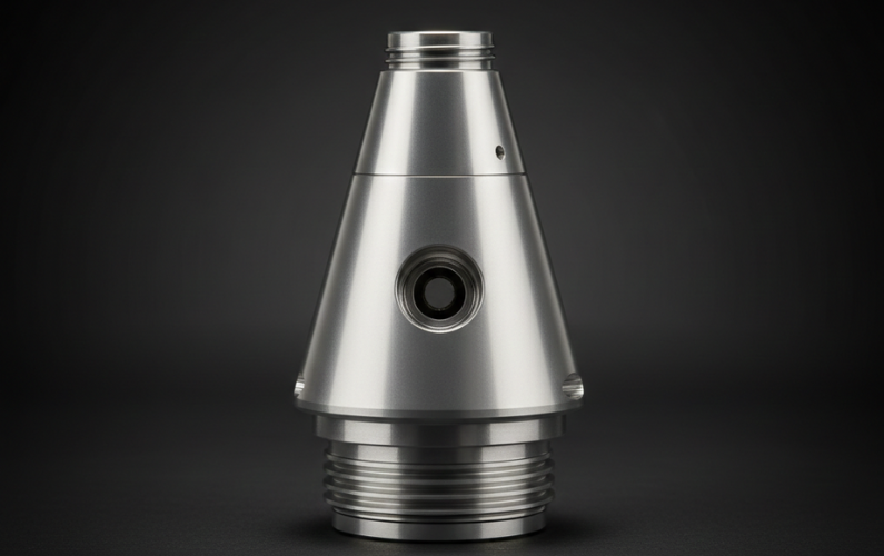 Custom CNC Machined Brass Conical Nozzle Housing
