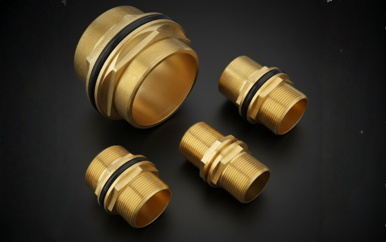 Brass Bulkhead Tank Connector with O-Ring Seal